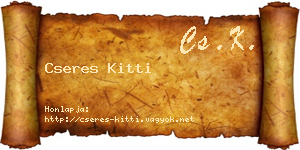 Cseres Kitti névjegykártya